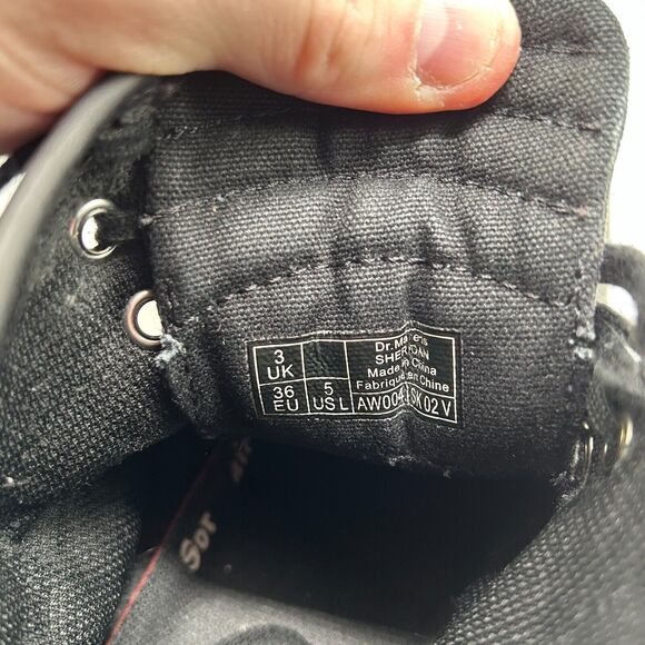 Dr. Martens Ankle Boots Size 5 L Air Wair Sheridan Black Matte Softwair Footbed - Picture 13 of 13